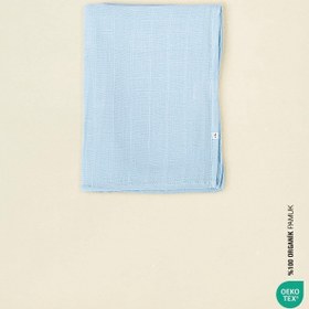 Resim İrya Bebe Marin Çok Amaçlı Müslin Örtü Mavi 120x120 cm 