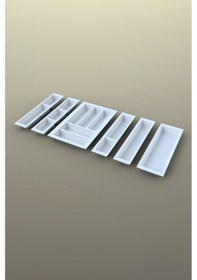 Resim Mutfak Çekmece Içi Kaşıklık 84cm X 48cm Yanlar Ve Boydan 4cm Kesilebilir, Beyaz Beyaz 