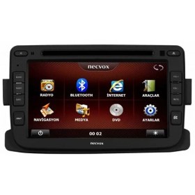 Resim Necvox Dvn -P 1067 Renault Captur Platinum Navigasyonlu Multimedya Kamera Dvd Mp3 Tv Anteni Geri Görüş Kamerası 