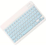Resim Ultra İnce Kablosuz Klavye, 10 İnç Bluetooth Uyumlu Klavye, Type-c Şarj, Blue Keyboard 
