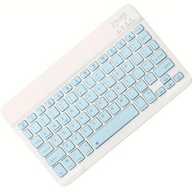 Resim Ultra İnce Kablosuz Klavye, 10 İnç Bluetooth Uyumlu Klavye, Type-c Şarj, Blue Keyboard 