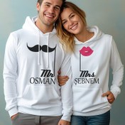 Resim Bizim Büyük Aşkımız Kapşonlu Sevgili Sweatshirt 