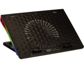 Resim Inca INC-608GMS Arrax Serisi Gaming Notebook Soğutucu LCD Panel, 7 Rgb Mod, 5 Adım, 13-18 inç Siyah 