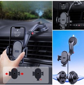 Resim Güçlü Vantuzlu Araç İçi Konsol Üstü Telefon Tutucu Aparat 4832 