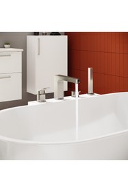 Resim Artema Root Square A42757 Küvet Bataryası, 4 Delikli, Krom 