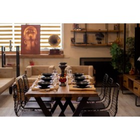 Resim NT Concept Ntconcept Vinne Masif Ağaç Yemek Masası 85 cm 240 cm Masa 