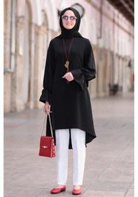 Resim Raika Moda Feryal Büyük Beden Pantolon Tunik Tesettür Takım Siyah 