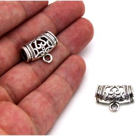 Resim yfhobi 2 Adet - 22x16 Mm, Kolye, Fular Ve Iğne Oyası Aparatı, Metal Takı Malzemesi, Boyalı Gümüş Kaplama 