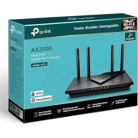 Resim Leaf Shop Archer AX55, AX3000 Mbps Dual Band Wi-Fi 6 Router, Fiber Destekli, 4× Gigabit Lan Ports, Wpa3, 1× USB 3.0 Port, Oyun Için Ideal Xbox/ps4/8k Steam 