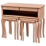 Resim Dresuar-Zigon Avangart Aslan Takım Model Kayın Torna Ayak Yüksek Kahverengi 