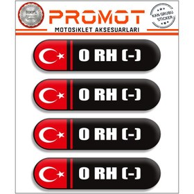 Resim KAN GRUBU 3D STİCKER 4’LÜ SET 024 