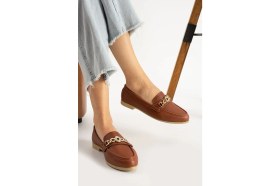 Resim Sarı Tokalı Loafer Ayakkabı 