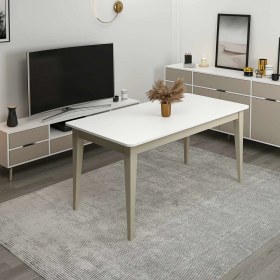 Resim Elina Açılır Yemek Masası - Beyaz/kumtaşı Çok Renkli 