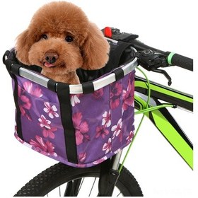 Resim Reedark Katlanabilir Bisiklet Sepeti - Çiçek Desenli, Evcil Hayvan Taşıma Çantası Ve Alışveriş Çantası Çok Renkli 