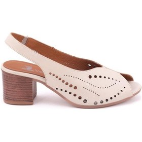 Resim 1857225y Kadın Deri Sandalet Bej 