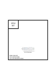 Resim Dübel-vida Seti, Beyaz Dübel 10 Mm, 6,0x120 Yhb Sunta Vidası, 10 Adet 