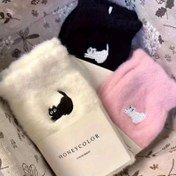 Resim 3 Çift Kadın Sevimli Kedi Desenli, Polar Astarlı, Orta Uzunlukta Çorap - Kalın, Sıcak ve Yumuşak, Kış İçin İdeal, Ev veya Uyku Giyim İçin Mükemmel, Makinede Yıkanabilir, Şirin Çoraplar 