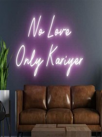 Resim No Love Only Kariyer Yazılı Neon Tabela Pembe 