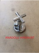 Resim Yms Lüx Pirinç Klozet Ara Musluk Taharet Musluğu Aç Kapa Gri 