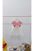 Resim BABY FRESCO Kız Bebek Pembe Dantelli Çiçekli Elbise 