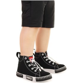 Resim Kiko Kids Gamel Günlük Lastikli Erkek Çocuk Bot Ayakkabı Siyah 