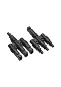 Resim Yifomall Güneş Paneli Paralel Bağlantı İçin Ip67 Su Geçirmez 3 Yollu T Konektör - 14awg-10awg Erkek Dişi Kablolar 