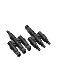 Resim Yifomall Güneş Paneli Paralel Bağlantı İçin Ip67 Su Geçirmez 3 Yollu T Konektör - 14awg-10awg Erkek Dişi Kablolar 