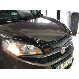 Resim Fiat Doblo Kaput Rüzgarlığı Parlak Siyah 2015-2018 Arası 3.2 mm Kalın Plastik 