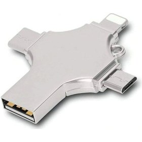 Resim Otg 4in1 Cep Telefonu Çok Fonksiyonlu Usb Flash Bellek 64 Gb Type-c, Micro Sd Ve Kart Okuyucu Çok Renkli 