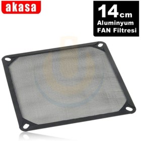 Resim Akasa 14cm Full Aluminyum Temizlenebilir Siyah Fan Filtresi Ak-grm140-al01-b 