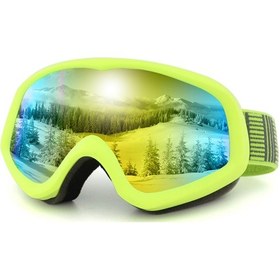 Resim Jeemson Gençler İçin Çift Katmanlı Buzlanma Önleyici Kayak Gözlüğü - Uv Koruma, Esnek Tpu Çerçeve, Dayanıklı Yapı Sarı 