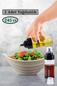 Resim Aydo 2li Damlatmaz Cam Sosluk Yağlık Yağdanlık Ve Sirkelik 245 ml 
