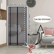 Resim Yaz için kolay kurulum manyetik ağ kapı perdesi 1 adet - böcek geçirmez, klasik tarz, ihtiyaç göre kesilebilir, yatak odası, oturma odası, ön kapı ve gardırop kapısı için uygun 