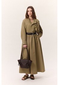 Resim Manuka Volanlı Premıum Etek Haki Haki 