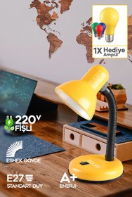 Resim SULED Masa Lambası E27 Standart Ampül 220V Esnek Açısı Ayarlanabilir Çocuk Odası ve Çalışma Lambası 