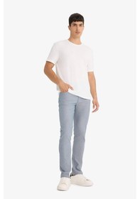 Resim DeFacto Yazlık Chino Kanvas Dokulu Pantolon Slim Fit Dar Kesim Cepli Dar Paça T1055AZ25SPIN87 