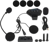 Resim Keenso Mikrofonlu Motosiklet Bluetooth Kulaklık, Kask Için Bluetooth 5.0 Su Geçirmez Spor Kulaklık 