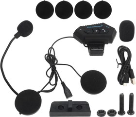 Resim Keenso Mikrofonlu Motosiklet Bluetooth Kulaklık, Kask Için Bluetooth 5.0 Su Geçirmez Spor Kulaklık 