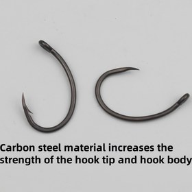 Resim 50 Adet PTFE Kaplamalı Premium Karbon Çelik Dairesel Balık Oltası Kancaları - Keskin, Güçlü ve Hafif, Tuzlu ve Tatlı Su Balıkçılığı İçin, Levrek ve Yayın Balığı İçin İdeal 