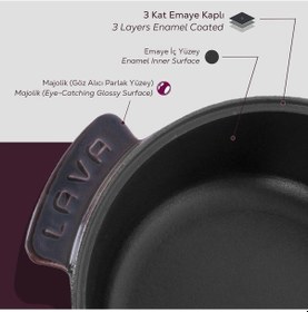 Resim Lava Anatolia Selçuklu Güveci Çap Ø 26 Cm. Gri 