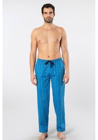 Resim Cacharel Erkek Dokuma Pijama Tek Alt 2240/mavi 3 Çok Renkli 