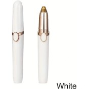 Resim Gateesat Beyaz Şarjlı Kaş Tıraş Makinesi - Usb Şarjlı Dönen Yüz Tüyü Alma Cihazı 