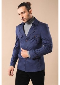 Resim Lacivert Pamuk Trençkot - Wessi Lacivert 