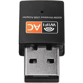Resim Çift Bant 600 Mbps 2.4 Ghz +5 Ghz USB Kablosuz Wifi Adaptör 