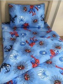 Resim Denizli Çeyiz Tek Kişilik Çocuk Nevresim Takımı Örümcek Adam Mavi 