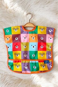 Resim ANP MODA TASARIM 2'li Kolsuz Sıvı Geçirmez Mama ve Aktivite Önlüğü | 6-24 Ay | Colour-Bear 