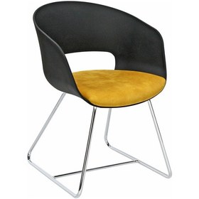 Resim Uzayofismobilyaları Uzay Ofis Bella Bekleme Koltuğu - Siyah-Sarı 