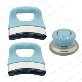 Resim Tencere Tava Sahan Uygun Sap Kulp Tutamak Kulbu Seti 3lü Turkuaz 