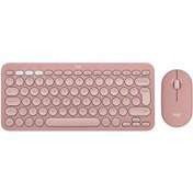 Resim Logıtech Pebble 2 Combo, Rose, 920-012247, Bluetooth, Türkçe, Q, Multimedya, Mini Klavye Mouse Set Lazer 