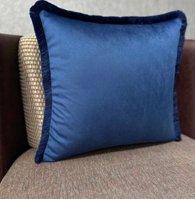Resim SOLID-40 LACİVERT - 50x50 (KARE) İçi Dolgulu Püsküllü 